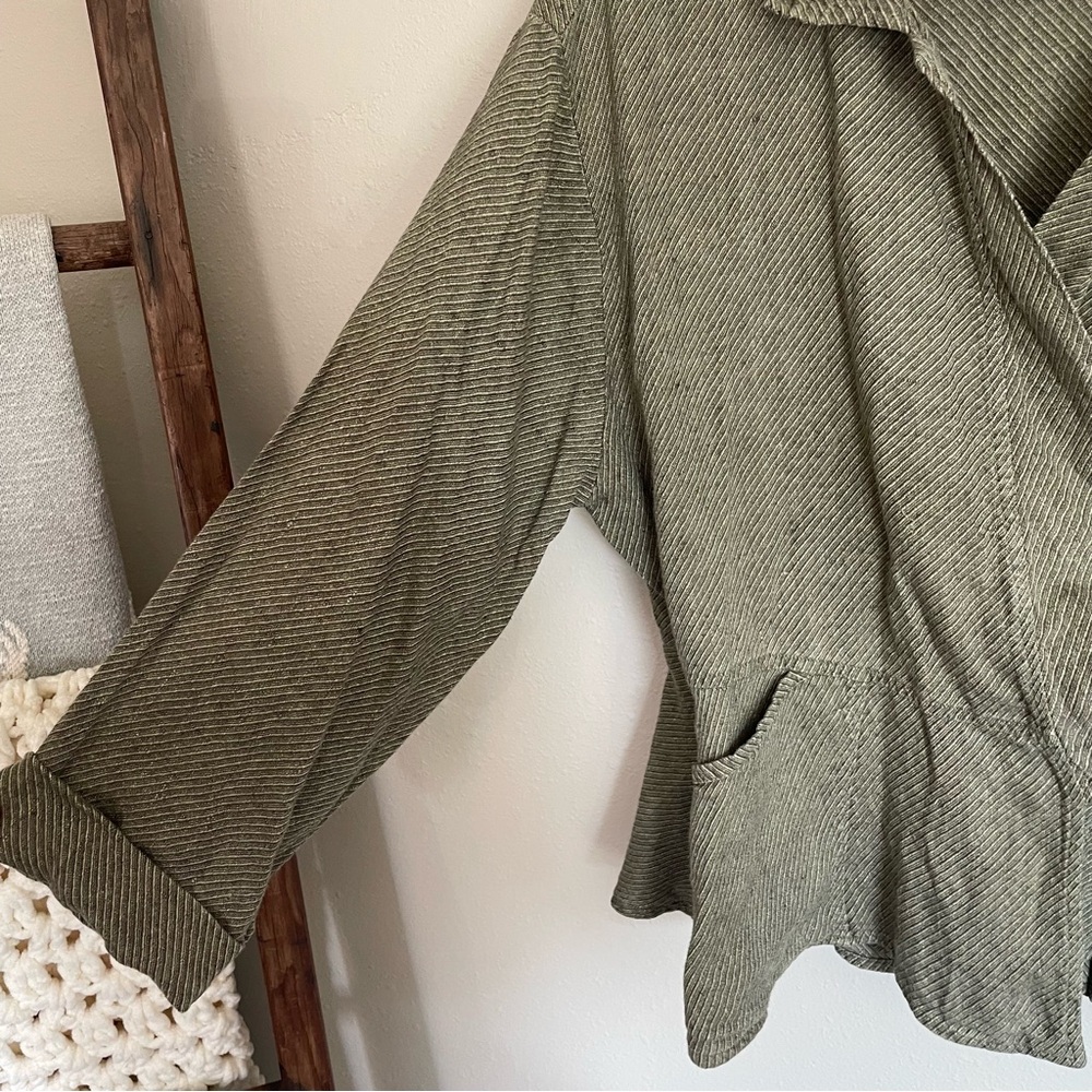 Flax Olive Green Women's Top - Picture 6 of 10